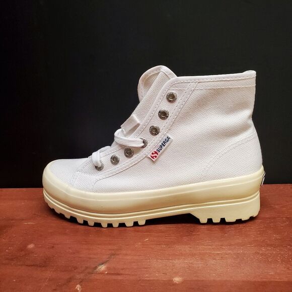 SUPERGA High Top Size 6 Alpina Shiny Gum 2341 Shoes Sneakers - Picture 5 of 12